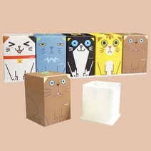 고양이 아로마 종이 방향제 5종 갈색-자스민