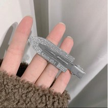 Mzuud 앞머리 측면 원활한 헤어핀 클립 모조 다이아몬드 깨진 머리 덕빌 클립 머리 장식