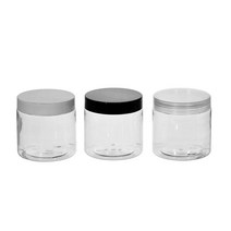 [허브스프레이] PET 크림용기 20g 30g 40g 50g 100g 150g 200g 250g DIY 소분 용기 슬라임통, 200g투명 흰색캡