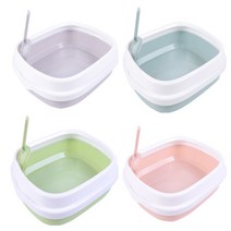고양이 사막화방지 평판 오픈형 네모 화장실 4colors, 보라색