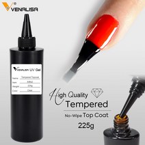 Venalisa 품질의 리필 패키지 UV LED 닦아 내기 없음 탑 코트베이스 코트 매트 강화 탑 코트 위장 빌더 젤, 225V tempered_7