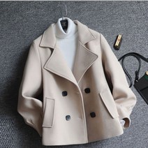 여성 울자켓 키작녀 슬림핏 더블버튼 봄 가을 간절기 겨울 상의 women wool jacket JX1198