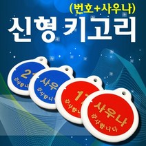 비품114 키고리(사우나) 원형 아크릴 열쇠 키링 키홀더, 1개, 검정색