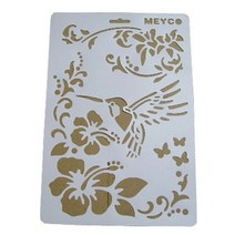 스텐실판/대/새와꽃/21*31/2장