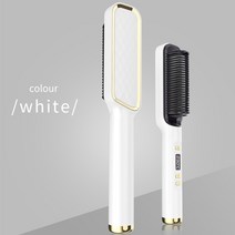 홈쇼핑 볼륨 고데기 뿌리 펌 브러쉬 고데빗 전기 핫 빗 다기능 스트레이트 헤어 브러시 음이온 안티 스케일, 01 WHITE_03 UK