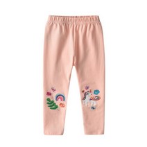 화이트블루 VIKITA 레깅스 바지 하트 프린트 봄 가을 바지 슬림 탄성 바지 여아 코튼 펜슬 바지