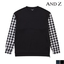 지오지아 앤드지 오버핏 더블 저지 셔츠 레이어드 스웨트셔츠 (BZZ3TR1103)
