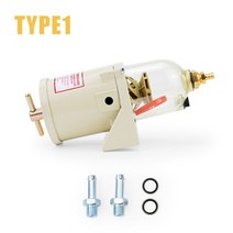 유수분리기500FG 어셈블리 12V/24V 히팅 와이어 연료 필터 해양 보트 트럭 90GPH 엔진 오일 워터 분리기, 01 TYPE 1