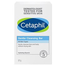세타필 CETAPHIL 젠틀 클렌징 바 4.5 oz 6개 건성 & 민감성 피부용 영양 공급 논코메도제닉 169504, 4.5oz Single Bar