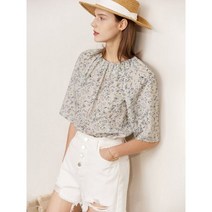 미니멀리스트 미디 원피스 여성 봄 여름 빈티지 플로랄 블라우스 캐주얼적 스커트 12220050