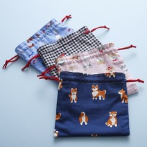 [DIY키트 패키지](동영상설명) 양쪽끈 조리개 주머니2 만들기 복주머니만들기 실과주머니만들기 바느질연습, 코스모스