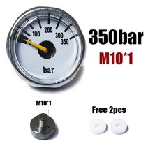 압력게이지 오일게이지 미니 게이지 Manometre 25mm 1 인치 핸드 펌프 밸브 액세서리 레귤레이터 다이빙 M1, 12 350bar M10