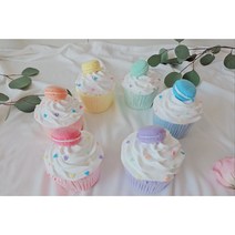 마카롱 생크림 클레이머핀 컵케이크 모형 생일상차림 감성 촬영 파티 스튜디오 어린이집 소품, 핑크