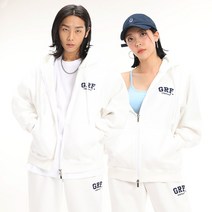 그랜피니 남녀공용 투웨이 지퍼 시그니처 로고 자수 기모 후드집업 트레이닝복 세트 GFHZ02