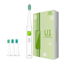 전동칫솔 LANSUNG-A39plus 업그레이드 U1 전동 칫솔 DC 5V USB 충전식 배터리 음파 칫솔 울트라 소닉 전동, 02 Green