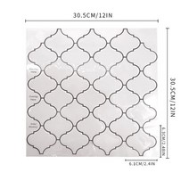 인테리어소품 PVC 주방 벽 장식 3D 스티커 셀프 접착 껍질 및 스틱 Backsplash 타일 비닐 DIY 벽지 욕실 방수, [01] 1 Piece, [01] DJ002 (30.5x30.5cm)