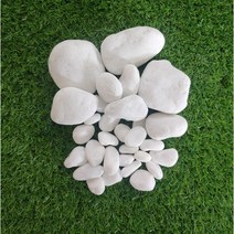 해미석 1kg 3kg 백자갈 흑자갈 정원 화분 조경 어항 수경재배, 백색, 3~4cm