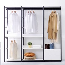 워너비 2000 2단서랍 행거 드레스룸 세트, 단품