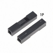 50PCS 2.54mm Dupont 커넥터 1X1P 2P 3P 4P 5P 6P-10P 단일 행 헤드 플라스틱 쉘 점퍼 와이어 케이블 하우징, 01 1P
