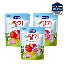 일동후디스 순과일칩 순사과 순딸기 순배, 3개, 딸기