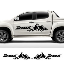 픽업 바디 사이드 스티커 Isuzu Dmx D Mx 트럭 후드 뒷문 데칼 트렁크 비닐 커버 자동 튜닝, 06 Type 6_04 Glossy Red