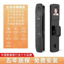 디지털 도어락 스마트 일체형 목문용 안면 인식 얼굴 지문, 작은화면