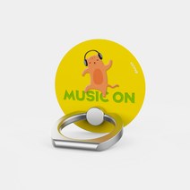 억스 NEW 아이링팝 핸드폰 스마트링 무선충전 휴대폰 스마트톡 핑거 그립 홀더 거치대, 애니멀, 애니멀 03 - 뮤직