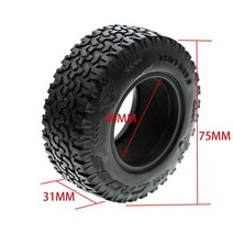 외발 전동휠 110 RC 락 크롤러 타이어 고무 휠 19 인치 TRX4 브롱코 D90 D110 축 scx10 90046 RC4WD CC01 TF2 2 개, 4.2pcs155 75mm