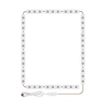 화장대 조명 Usb 거울접착 led헐리우드화장대구성 빛10ft 울트라 브라이트 화이트 디 밍이 가능한터치제어 램프스트립, 내츄럴 화이트, 14 전구