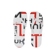 헌터 남성 남자 익스플로디드 로고 플립플랍 화이트 MFD9007EXLHWT