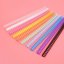 스프링 제본링 10x285mmx20개 똑딱이제본링 제본용링, 화이트