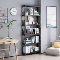 다용도실 창고 철제 선반 조립식 앵글 중량랙, 70x50cm + 블랙6단 [높이200]