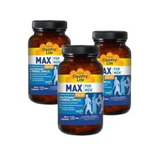 컨트리라이프 맥스 포맨 멀티비타민 미네랄 120 타블렛 Country Life Max For Men Multivitamin and Mineral, 3개