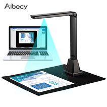 aibecy 고속 문서 스캐너 5 메가픽셀 a4 휴대용 스캐너 다국어 ocr 기능 파일 바코드 스캐닝, 없음
