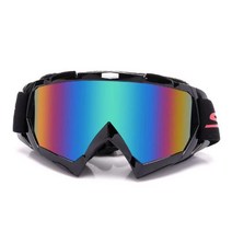 바이크 오토바이 레이싱 안경 Motocross OffRoad 먼지 자전거 ATV Googles 스키 스노우 보드 남성 여성 다채로운 렌즈 MT02, [01] Black Fra green len