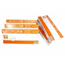 (500장) 일회용 폴리에틸렌 장갑 100장들이×5BOX 클리어색 SS사이즈 비닐 장갑 외엠보스 식품 위생법 적응(SS사이즈) (500枚) 使い捨て ポリエチレン手袋 100枚入り×5