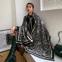 여성스카프 도톰 사계절 이니셜 롱 스카프 숄 머플러