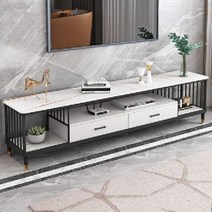 벽걸이 티비다이 TV 선반 다이 거실장 대리석 인테리어, 차림새, 골드 화이트 200x40x45