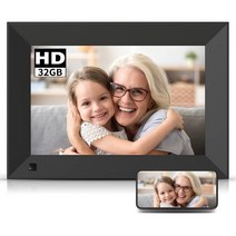 Bsimb BSIMB 32GB WiFi 디지털 사진 프레임 8인치 HD IPS 터치 스크린 모션 센서 앱을 통해 사진/비디오를 쉽게 업로드할 수 있는 설정 이메일 자동 회전 벽걸이, 8 inch WI-FI(Black)