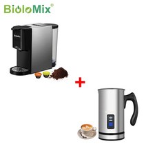 커피머신 가정용 에스프레소 메이커 BioloMix-3 in 1 커피 머신 19Bar 1450W 다중 캡슐 네스프레소 돌체 구스토 및 파우더에 적합, CHINA, UK, BK-513 N MFS, 01 BK-513 N MFS_02 UK