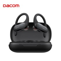 귀찌이어폰 무선 골전도 블루투스 이어폰 DACOM ATHLETE TWS 이어 버드베이스 진정한 스테레오 스포츠 헤드폰 귀고리 안드로이드 iOS 방수, 2.Athlete TWS Black