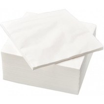 IKEA FANTASTISK 화이트 종이냅킨; (40cm x 40cm); 세 개의 레이어; 100개