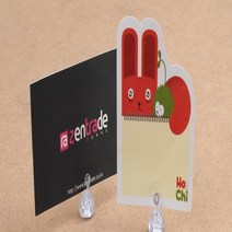 모니터 컴퓨터메모꽂이 부착용메모홀더 탁상용 미니 책상 자리 메뉴 빵이름표 명함 메모지꽂이