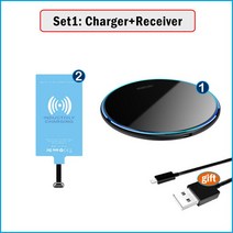 차량용맥세이프 호환 Realme GT Neo 3 3T 2 마스터 에디션 GT2 Pro 무선 충전 어댑터 용 Qi 충전기 수신기 USB 타입-C 커넥터, [01] Charger and Receiver