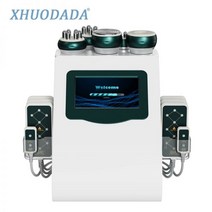 바디 셀룰라이트 마사지기 40K 6 In 1 초음파 고주파 기계 진공 무선 주파수 레이저 체형 리포 슬리밍 마사지 장치, EU 플러그