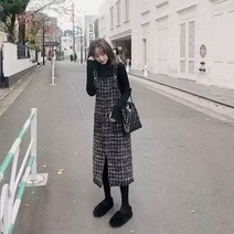 구입 SANDRO 공주 는 얇은 여신 스웨터 더플 스트랩 스커트 정장 드레 트위드원피스