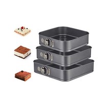제빵 기구 세트 가정용 KB 이동식 바닥 붙지 않는 금속 베이킹 금형 사각 케이크 팬 Bakeware 탄소강 팬, 01 Square