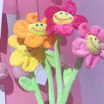 도매팜 자유로운 변형이 가능한 내장 와이어 꽃디자인 인형 악세사리 꽃꽂이 실내인테리어, 2개, 핫핑크