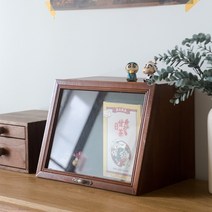 일본식 빈티지 찬장 찻장 컵장 주방 수납장 화장품 장식장 옛날 홈카페장, 투명 유리