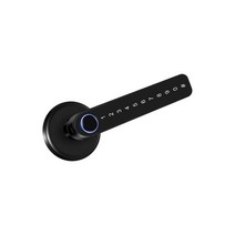 실내 지문인식 비밀번호 이중 도어락 문고리, Silver - (지문 + 비밀번호 + 키)